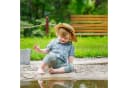 relaxdays Gartenbank Holz mit Stahlrahmen Schwarz/Natur Bild 5