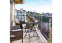 Relaxdays Klapptisch Metall Balkontisch Anthrazit Klappbar Bild 1