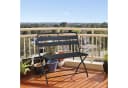 Relaxdays Gartenbank klappbar 2-Sitzer Grau Bild 1