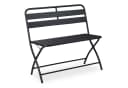 Relaxdays Gartenbank klappbar 2-Sitzer Grau Bild 2