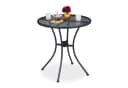 relaxdays Gartentisch mit Schirmloch Anthrazit Bild 2