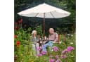 relaxdays Gartentisch mit Schirmloch Anthrazit Bild 3
