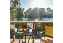 relaxdays Gartentisch mit Schirmloch Anthrazit Bild 5