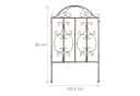 relaxdays Gartenzaun Bronze 3er Set Verziertes Stecksystem Bild 4