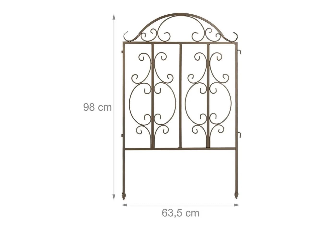 relaxdays Gartenzaun Bronze 3er Set Verziertes Stecksystem - Bild 4