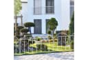 relaxdays Gartenzaun Weiß 3er Set aus Stahl mit Verzierungen Bild 5