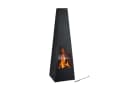 relaxdays Feuerstelle Gartenkamin mit Grillfunktion Schwarz Bild 2