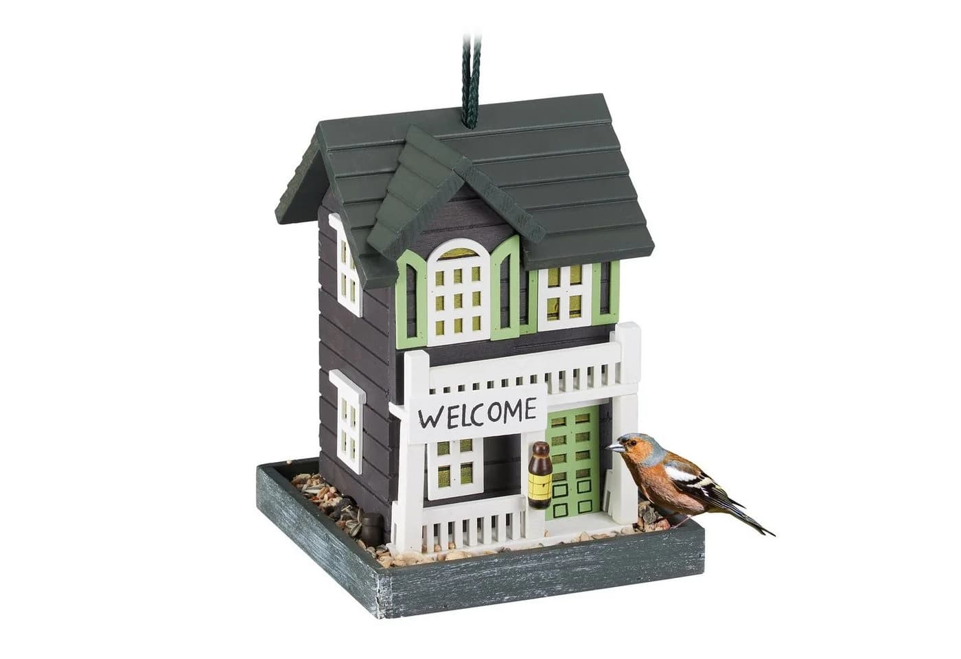 relaxdays Vogelfutterhaus zum Aufhängen Bunt Skandinavisches Design - Bild 2