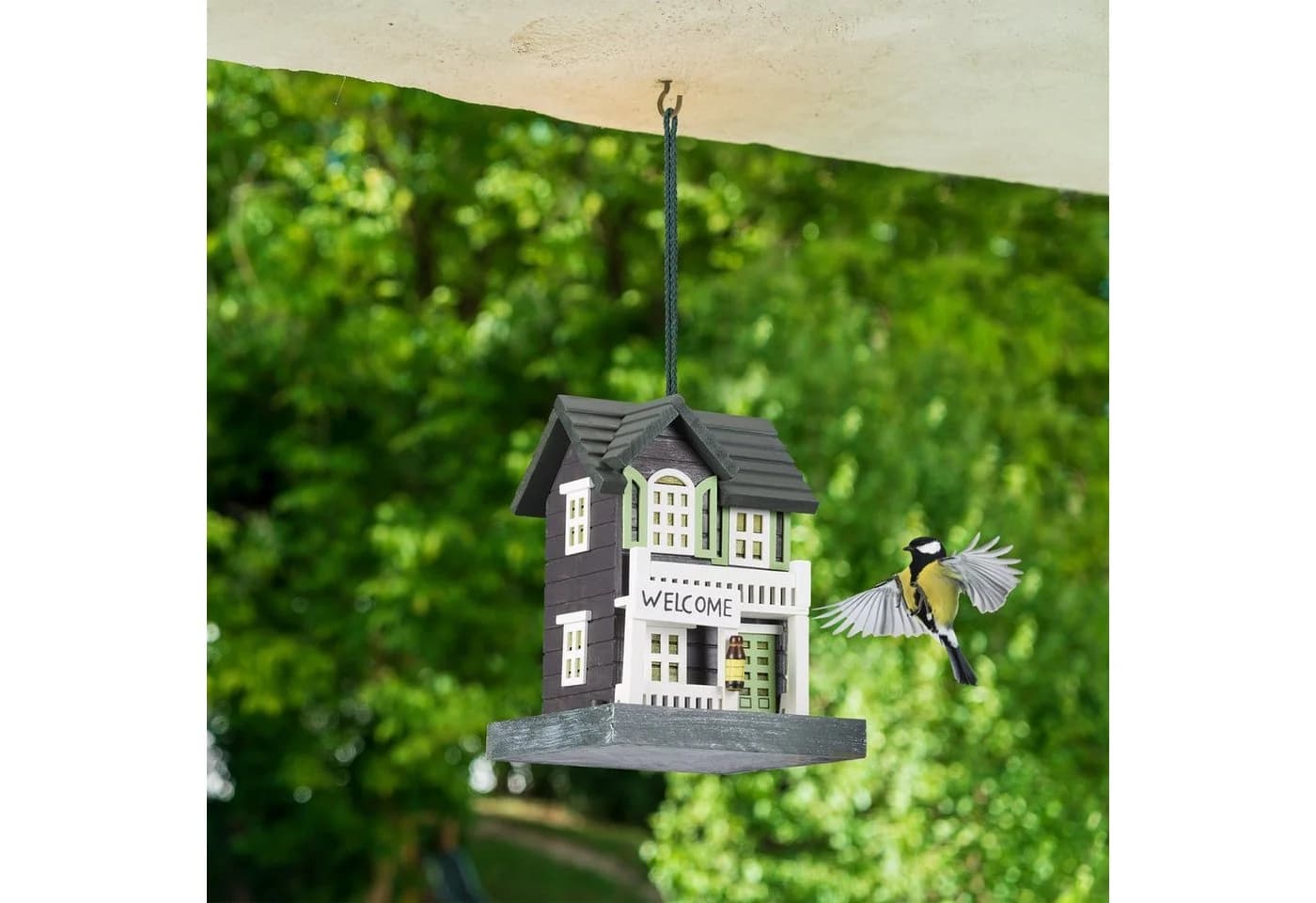 relaxdays Vogelfutterhaus zum Aufhängen Bunt Skandinavisches Design - Bild 5