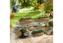 relaxdays Blumenkasten Holzzaun 3er Set Natur Holz Bild 1