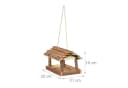 relaxdays Vogelhaus mit Rinde und Moos Naturholz Bild 4