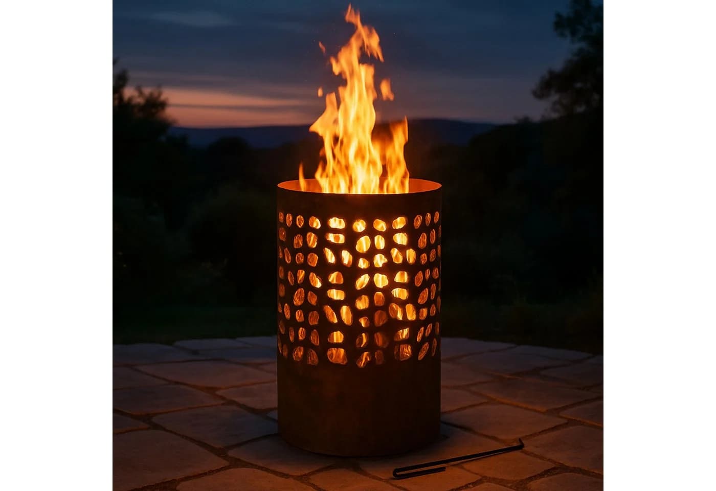 RELAXDAYS Feuerkorb Feuertonne Rostoptik Rostbraun