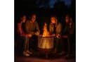 relaxdays Feuerkorb Mesh in Rostoptik Braun Bild 1