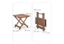 relaxdays Klapptisch Braun Holz Beistelltisch Klappbar Bild 4