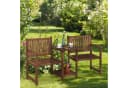 relaxdays Gartenbank mit Tisch Braun Tannenholz Bild 1