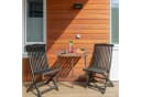 relaxdays Halbrunder Klapptisch aus Holz Dunkelbraun Bild 1