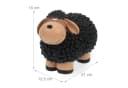 relaxdays Gartenfigur Schaf Schwarz Braun Wetterfest Bild 4