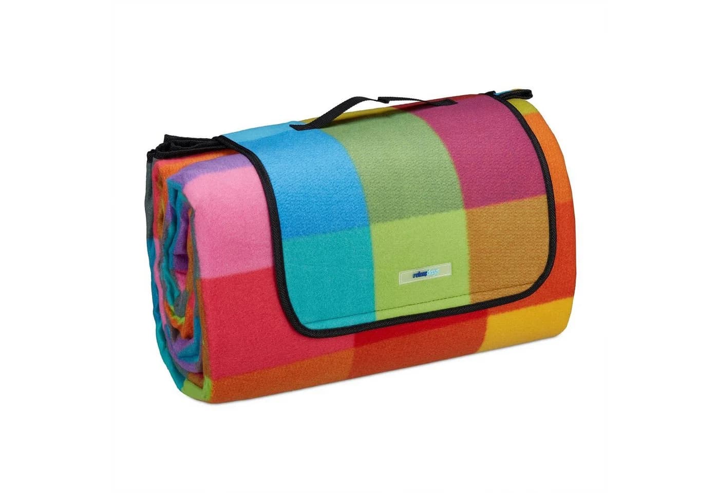 Relaxdays Picknickdecke XXL 200x300 cm Bunt Kariert Outdoor - Bild 2