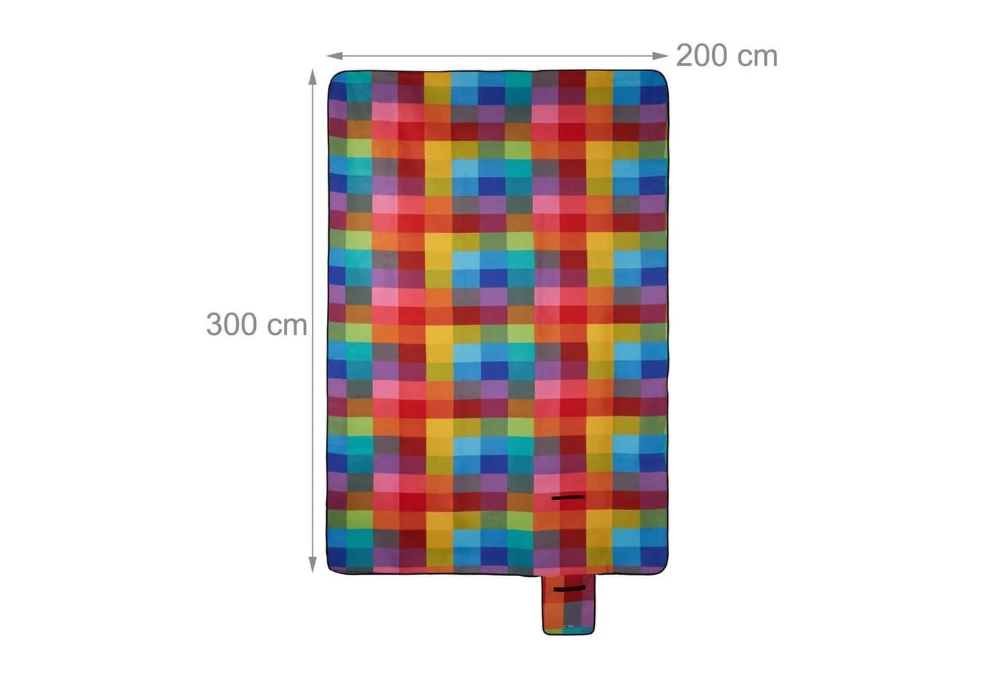 Relaxdays Picknickdecke XXL 200x300 cm Bunt Kariert Outdoor - Bild 4