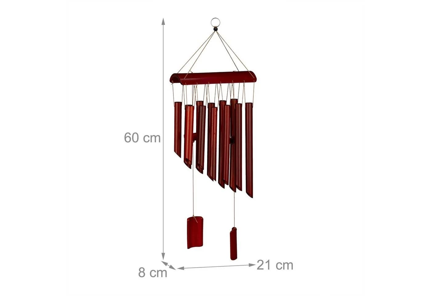 Asiatisches Windspiel aus Bambus und Holz - Bild 4
