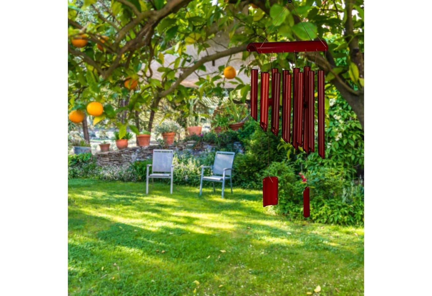 Asiatisches Windspiel aus Bambus und Holz - Bild 5