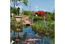 RELAXDAYS Gartenfigur Reiher 2er Set Grau Schwarz Rot Bild 1
