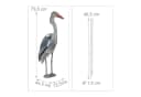 RELAXDAYS Gartenfigur Reiher 2er Set Grau Schwarz Rot Bild 4