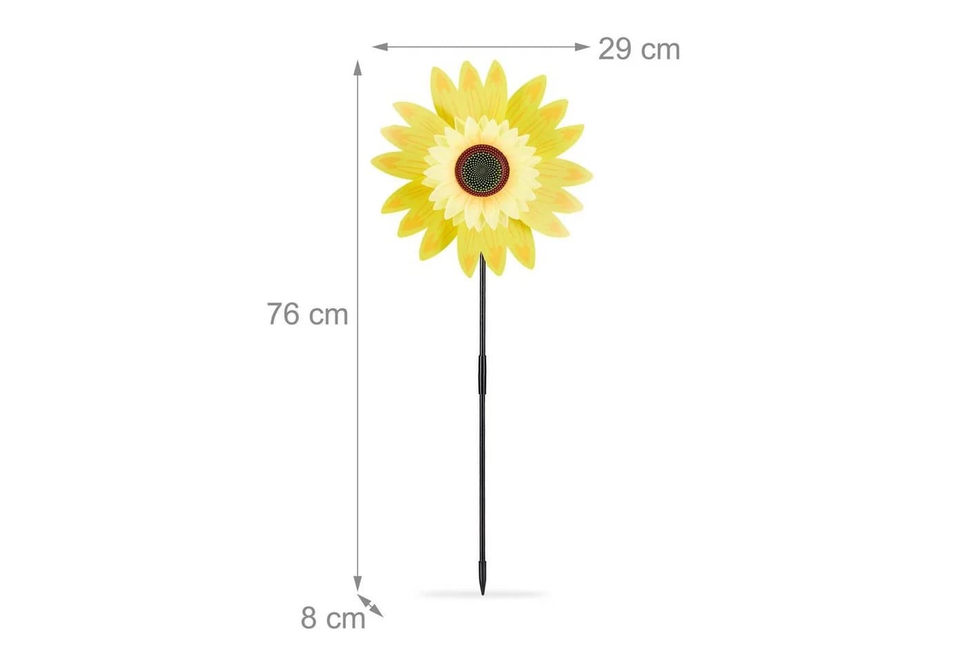 RELAXDAYS Windspiel 2er Set Sonnenblume Gelb - Bild 4