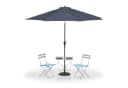relaxdays Sonnenschirm 300 cm Anthrazit Schwarz Kurbel Bild 2