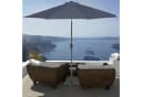 relaxdays Sonnenschirm 300 cm Anthrazit Schwarz Kurbel Bild 5