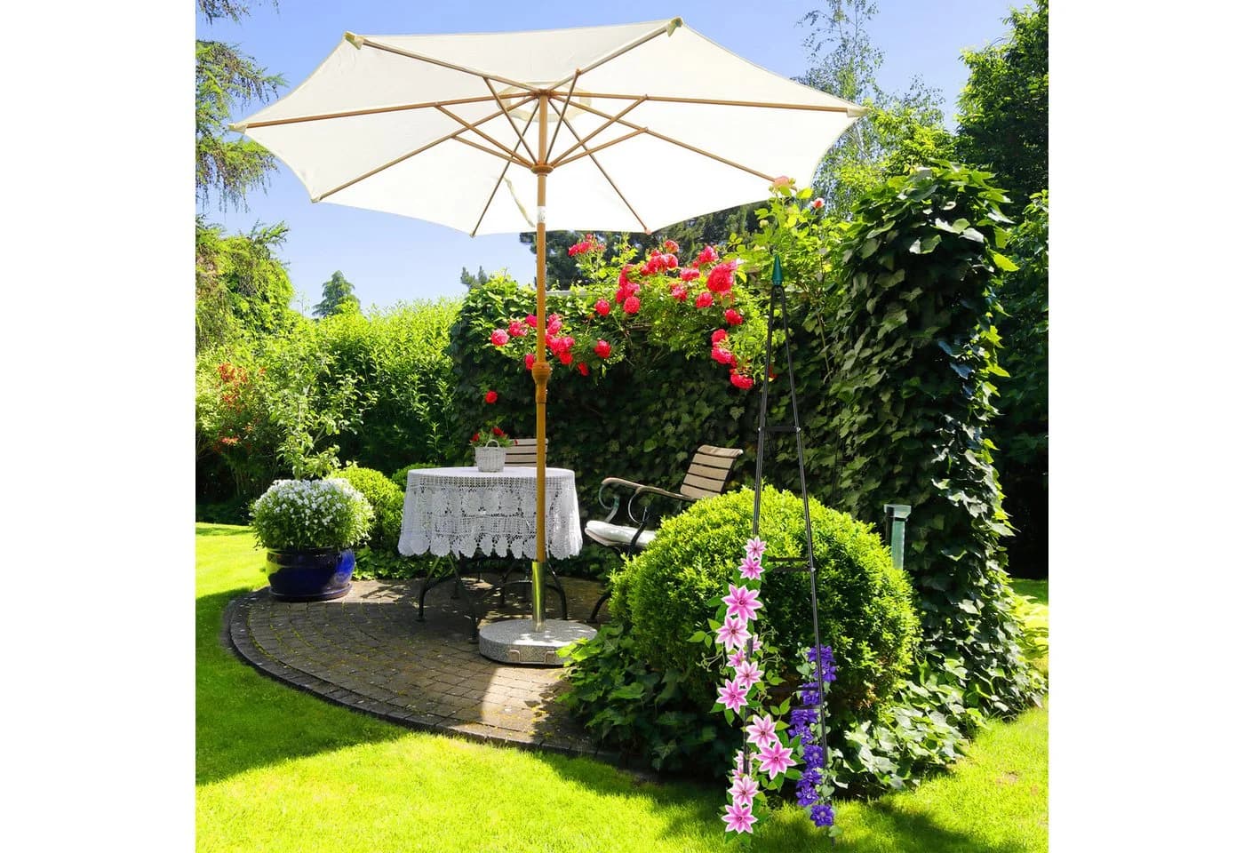 relaxdays Rankhilfe 190 cm Schwarz - Bild 3