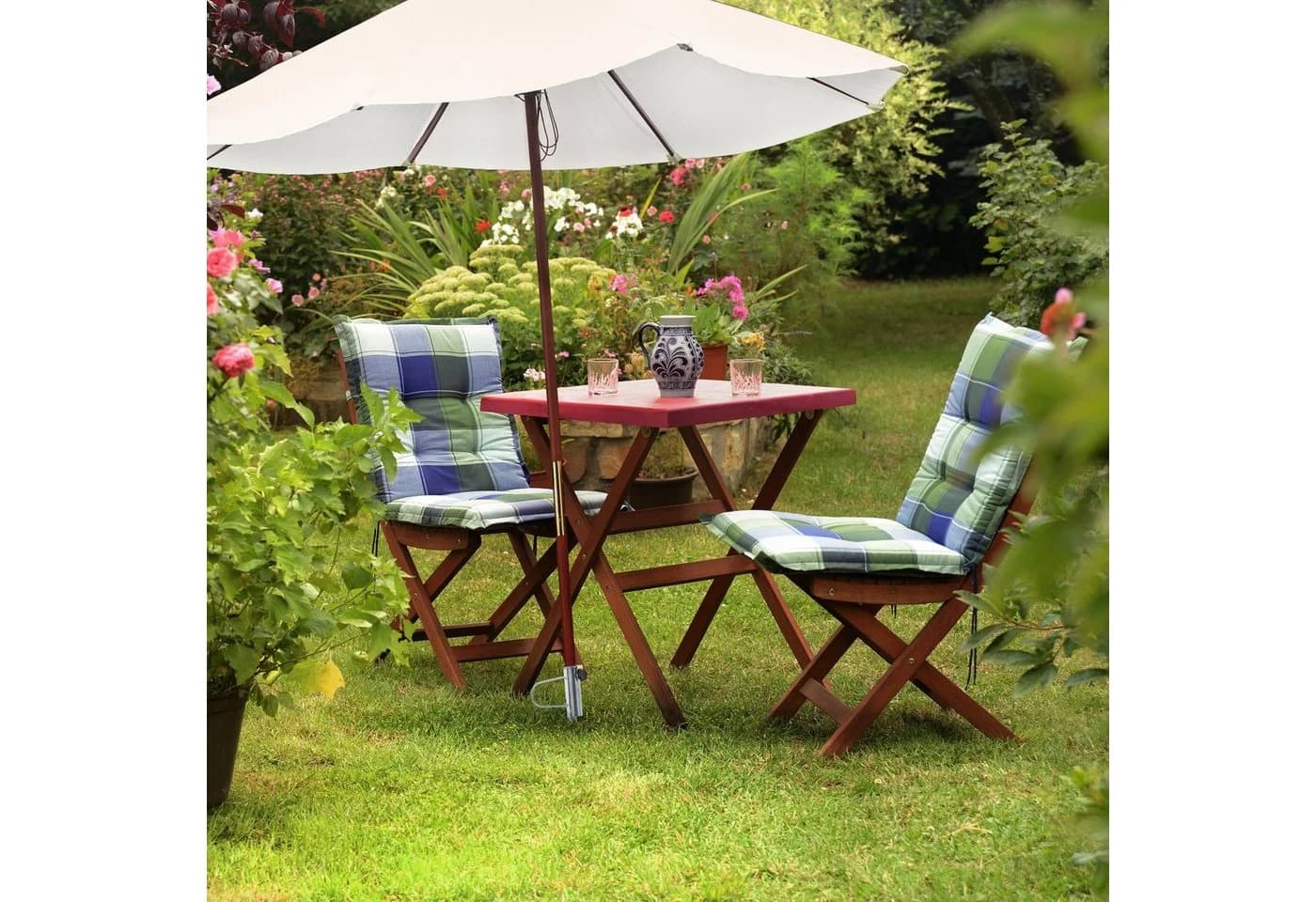 relaxdays Schirmhalter Grau Rasendorn für Sonnenschirm - Bild 5