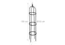 relaxdays Rankhilfe 100 cm 2er Set Schwarz Bild 4
