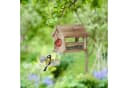 relaxdays Vogelhaus Wetterfest mit Meisenknödelhalter & Apfelhalter Bild 1