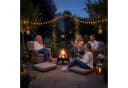 relaxdays Feuerkorb Terrassenofen mit Funkenschutz Schwarz/Silber Bild 1