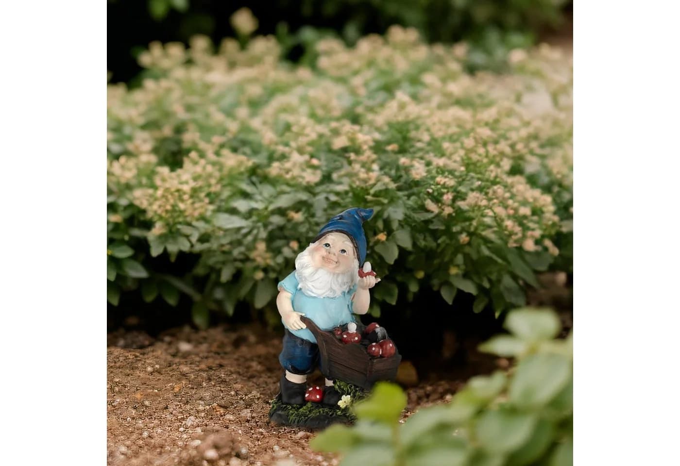 relaxdays Gartenzwerg mit Pilzen - Bild 5