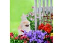 relaxdays Gartenzwerg Weiß mit Mittelfinger und Zigarre Bild 5