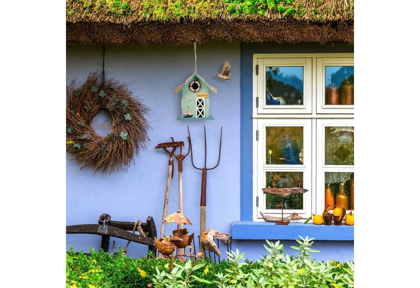 RELAXDAYS Vogelhaus Deko Strandhausstil Bunt - Bild 5
