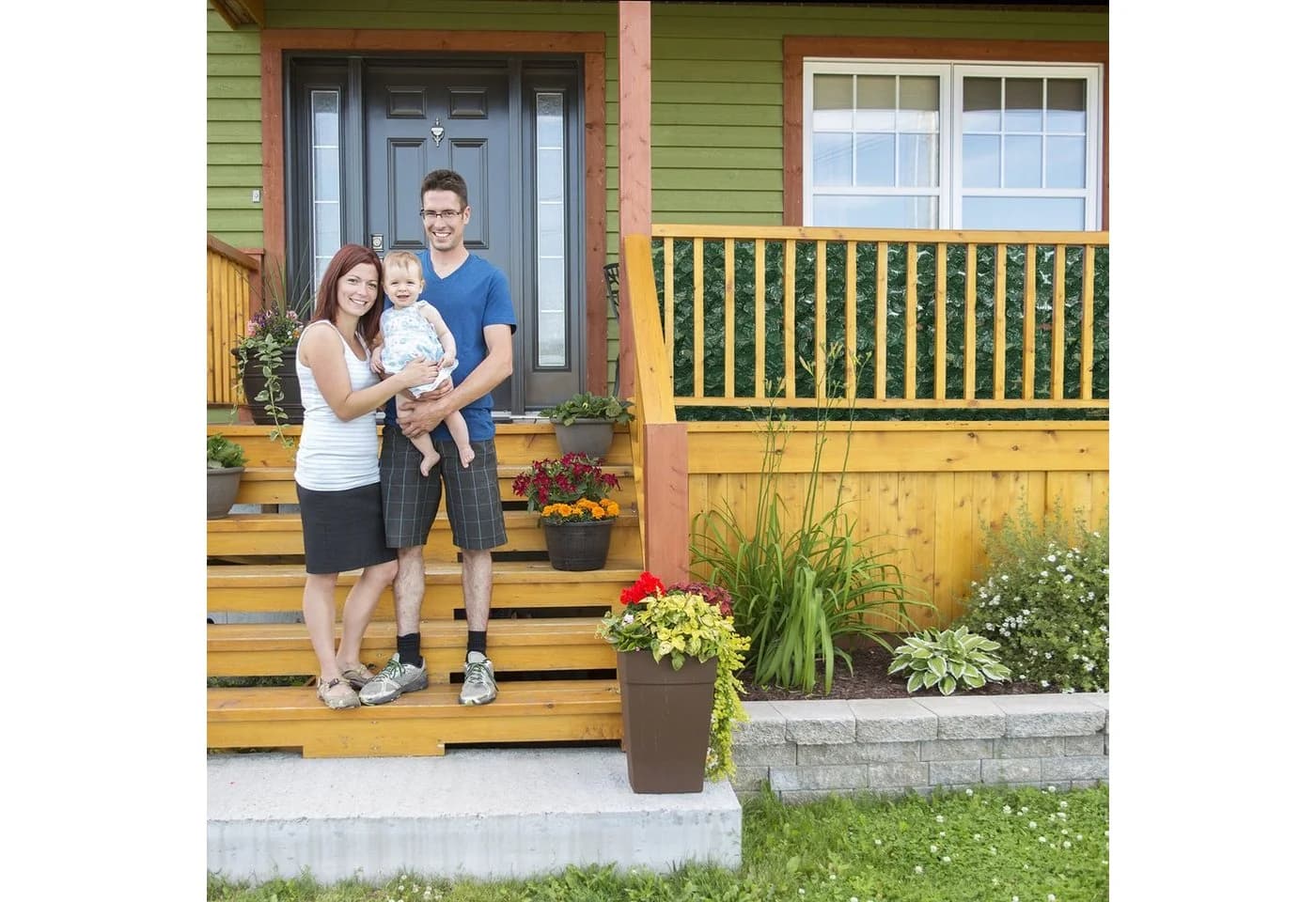 relaxdays Kunsthecken-Sichtschutz Efeu 12er Set Dunkelgrün - Bild 3