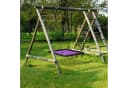 relaxdays Nestschaukel Eckige Nestschaukel Schwarz Violett Bild 1