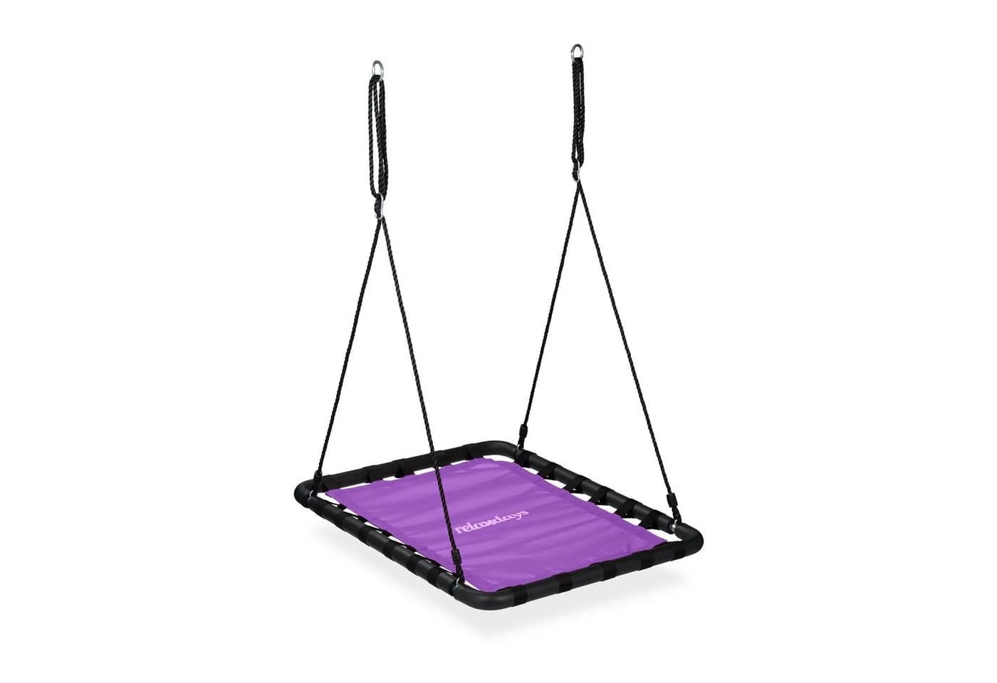 relaxdays Nestschaukel Eckige Nestschaukel Schwarz Violett - Bild 2