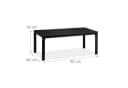 relaxdays Gartentisch Rechteckig Holzoptik Schwarz - Outdoor Esstisch Bild 4