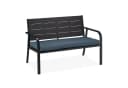 relaxdays Gartenbank mit Sitzauflage Schwarz Anthrazit Bild 2