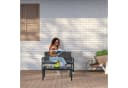 relaxdays Gartenbank mit Sitzauflage Schwarz Anthrazit Bild 3