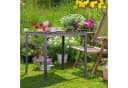 relaxdays Gartentisch Grau Quadratisch Holzoptik Bild 1