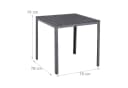 relaxdays Gartentisch Grau Quadratisch Holzoptik Bild 4