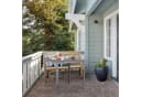 relaxdays Gartentisch Grau Quadratisch Holzoptik Bild 5
