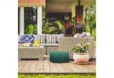 relaxdays Aufblasbarer Gartenhocker Grün mit Tragegriff Bild 1