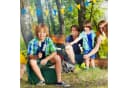 relaxdays Aufblasbarer Gartenhocker Grün mit Tragegriff Bild 3