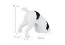 relaxdays Gartenfigur buddelnder Hund Weiß Schwarz Polyresin Bild 4